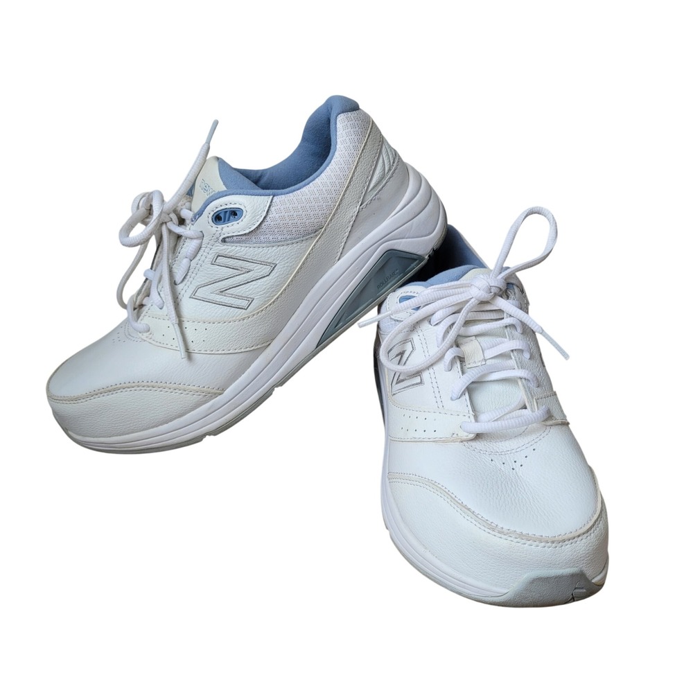 New Balance 928v3 Women Lace Up White/Blue Chunky Walking Shoes Sz 8.5 Sneakers